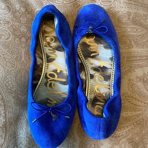 Ladies Sam Edelman Royal Blue Suede Ballet Flats 6.5 M